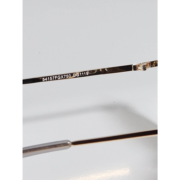 Foster Grant Brown Tinted Geometric Alternative Full Frame Gold Metal Sunglasses - Picture 9 of 11